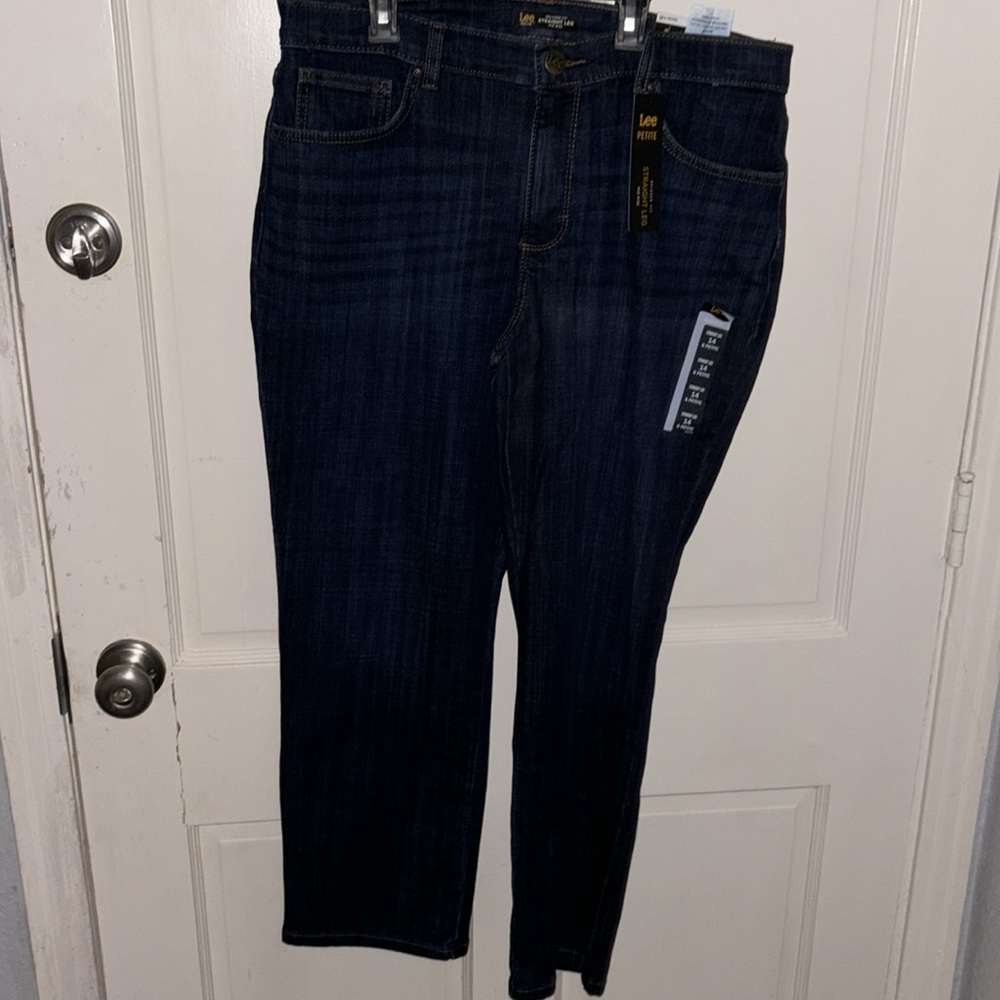 Lee 14 Petite Women denim pant straight leg10305403V 14 S - Picture 3 of 10